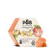 Sour Peach Solventless Hash Gummies