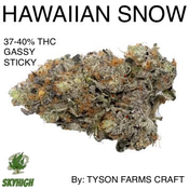 HAWAIIAN SNOW AAAAA+ 37-40% THC (2 OZ FOR $250) BY: TYSON FARMS CRAFT thumbnail 1