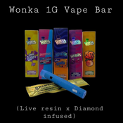 Wonka 1G Vape Bar ( Live resin x Diamonds infused) | $30 for 1 | $50 for 2 thumbnail 1