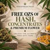 Spend $350 - Pick ONE FREE Gift: 28g Hash, 28g Popcorn, or 6g Dual Vape