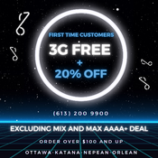 3G Free + 20% OFF First Time Order