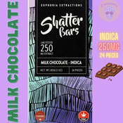 Euphoria Extractions Shatter Bars Milk Chocolate Indica 250mg