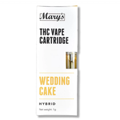 Mary’s Medibles- 1ml Wedding Cake (Hybrid) Full-Ceramic Vape Cartridge