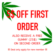 5$ OFF FIRST ORDER