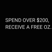 Spend over $200 and receive a free OZ