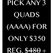 3oz AAAA+(Quads) $350 FREE DELIVERY OR FREE GRABBA