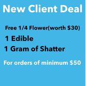 Free 1/4,shatter and edible for new clients