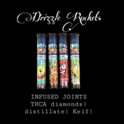 Drizzle Rocket Joints Infused $20 for 1 , $85 for 5, $150 for 10