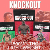 KNOCKOUT GUMMIES 1500MG THC (3 FOR $55) (7 FOR $100) (LIGHTWEIGHT - SEAN O’MALLEY) thumbnail 1
