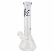 14” Large Glass Beaker Bong, CAFE Icon