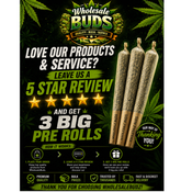 FREE 3 PREROLL WITH 5 STAR REVIEW