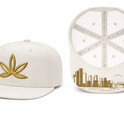 CAFE Era II Snapback Hat - Gold on White
