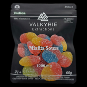 Valkyrie Extractions Misfits Sour Gummies 1000mg (60g)