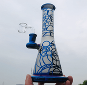 10" Glass Bong Blue