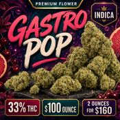 $100 Gastro Pop — 33% THC Indica • 2 Ounces for $160