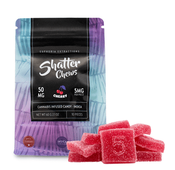 50mg Indica Cherry Shatter Chews by Euphoria Extractions (5mg x10) thumbnail 1