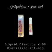 VAPELICIOUS 1G 510 Cart ( Diamond x D9 Infused) | $20 for 1 | $35 for 2 thumbnail 1