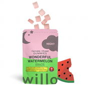 Willo 200mg THC Gummies: Wonderful Watermelon (Night) thumbnail 1