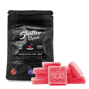 1000mg Indica Cherry Shatter Chews by Euphoria Extractions (100mg x1) - 4 units: $180