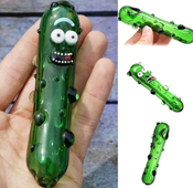 Glass Pipe featuring Pickle Rick 6"