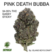 PINK DEATH BUBBA (GASSY/DENSE) AAAAA 34-35% THC (2 OZ FOR $250) (ISLAND BOYS CRAFT) thumbnail 1