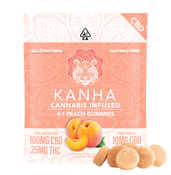 KANHA | 4:1 CBD:THC | Peach | 100mg CBD/25mg THC | 10-pack