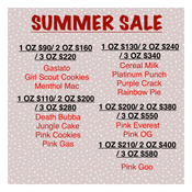 *** SUMMER SALE PRICE LIST ***