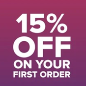 GET 15% off on your FIRST order