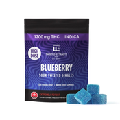 Blueberry High Dose Indica THC Gummies | 1200mg | Twisted Extracts