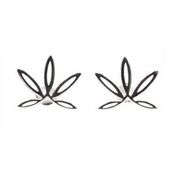 CAFE Silver Stud Earrings 1 Pair