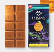 500mg Spaceship Salted Caramel Chocolate Bar by Stellar Treats thumbnail 1