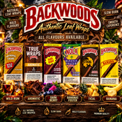 Backwoods Authentic Leaf Wraps • 5 Pack • Multiple Flavours Available • $20 Each!