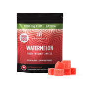 Watermelon High Dose Sativa THC Gummies | 1200mg | Twisted Extracts thumbnail 1