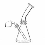 5" Full Quartz Beaker Dab Rig with Banger - Glass Dab Rig thumbnail 1