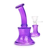 Day Glow - Bubbler w/ UFO Perc - 5" Tall - Purple thumbnail 1