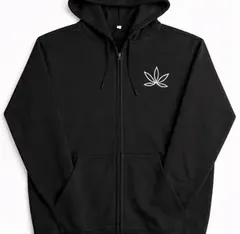 CAFE Black Zip-Up Hoodie (XL)