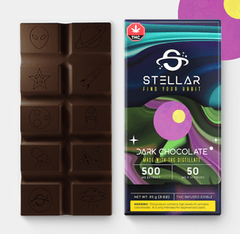 500mg Vegan Deep Space Dark Chocolate Bar by Stellar Treats