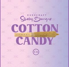 1 x 0.5g Infused Sticky Banger Pre-Roll Hybrid Cotton Candy by KushKraft