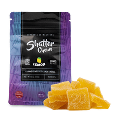 200mg Indica Lemon Shatter Chews by Euphoria Extractions (20mg x10)