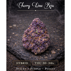 Cherry Lime Kiss 💋 🍒 | HYBRID | 30-34% THC |  $120 an oz | $180 for 2 Ozs | $340 for 4 oz | $550 for 8 ozs | $1000 a pound 