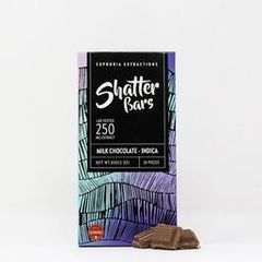 Milk Chocolate Indica 250mg Shatter Bar by Euphoria Extractions