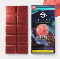 1000mg Rocket Ruby Red Chocolate Bar by Stellar Treats