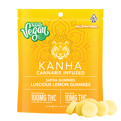 KANHA | VEGAN NANO | Luscious Lemon | Sativa | 100mg THC | 10-pack