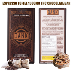 ESPRESSO TOFFEE ARTISIAN CHOCOLATE by DANK - 1500MG THC