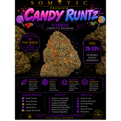Candy Runtz | HYBRID | 28-33% THC | $100 an oz | $150 for 2 Ozs |