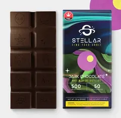 500mg Vegan Deep Space Dark Chocolate Bar by Stellar Treats