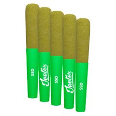 Baby Jeeter Infused Strawberry Sour Diesel Pre-Rolls 5 Pack <br>Sativa <br>38.1%