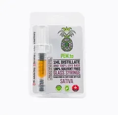 1ml Sativa Live Resin Distillate Syringe by Pineapple Express Meds PEX / PEM