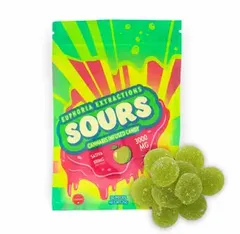 3000mg Sativa Green Apple Sours by Euphoria Extractions (100mgx30)