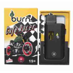 3 Gram Burn Disposable Vapes – Cafe Racer (Sativa Dominant Hybrid) (3 Gram)